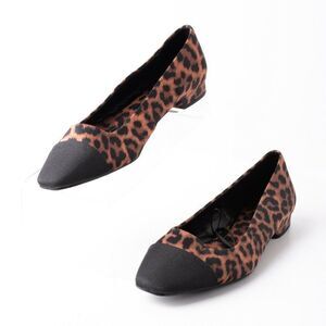 Zara Women Animal Leopard Ballerina Ballet Flats